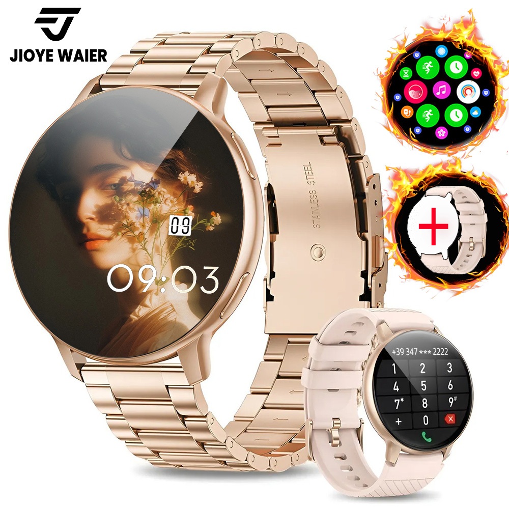 JIOYE Relógio Smartwatch Feminino Pressão Arterial Chamada Bluetooth Esporte Smartwatch Relogio