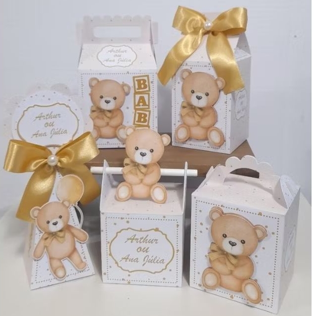 Personalizados Pegue e Monte Chá de Bebê Neutro Lembrancinhas para festa