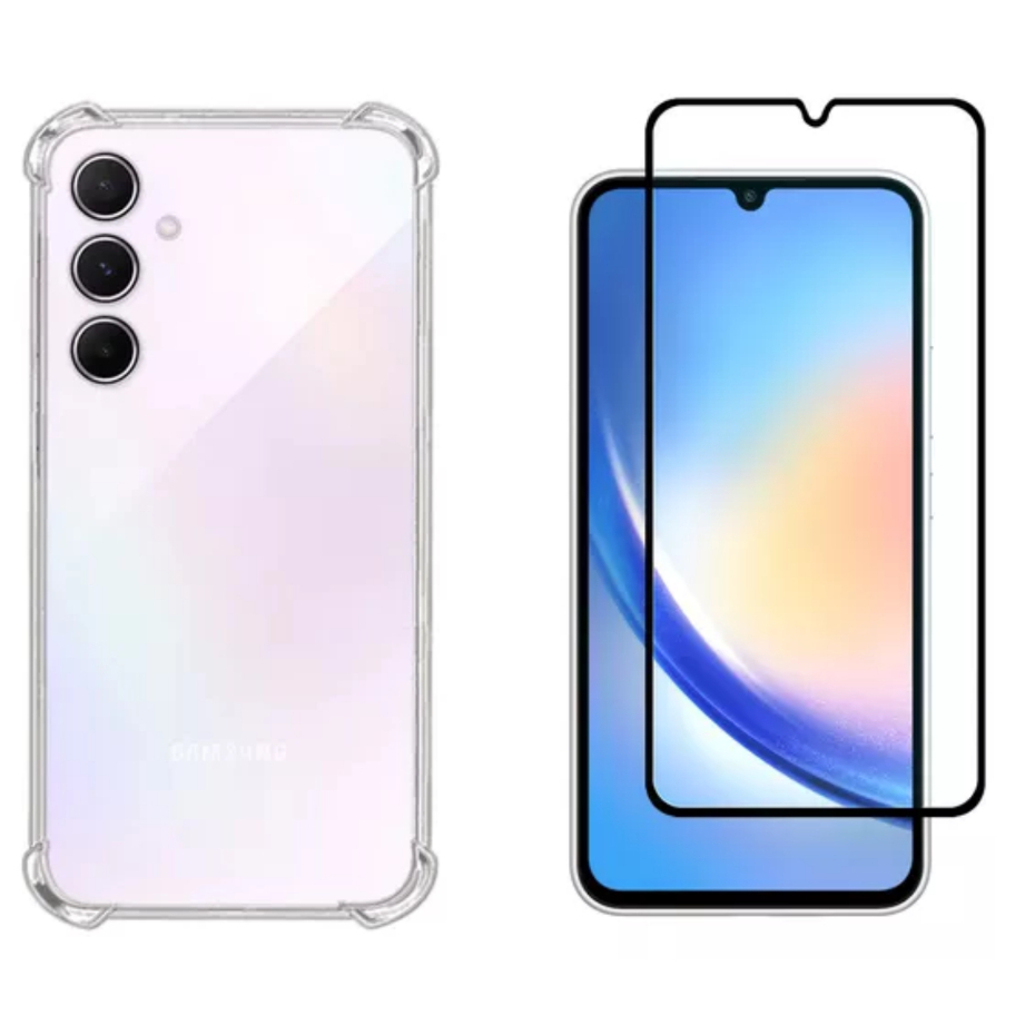 Kit Pelicula 3D Para Samsung A15 A06 A14 A16 A07 A17 + Capa Capinha Anti Shock