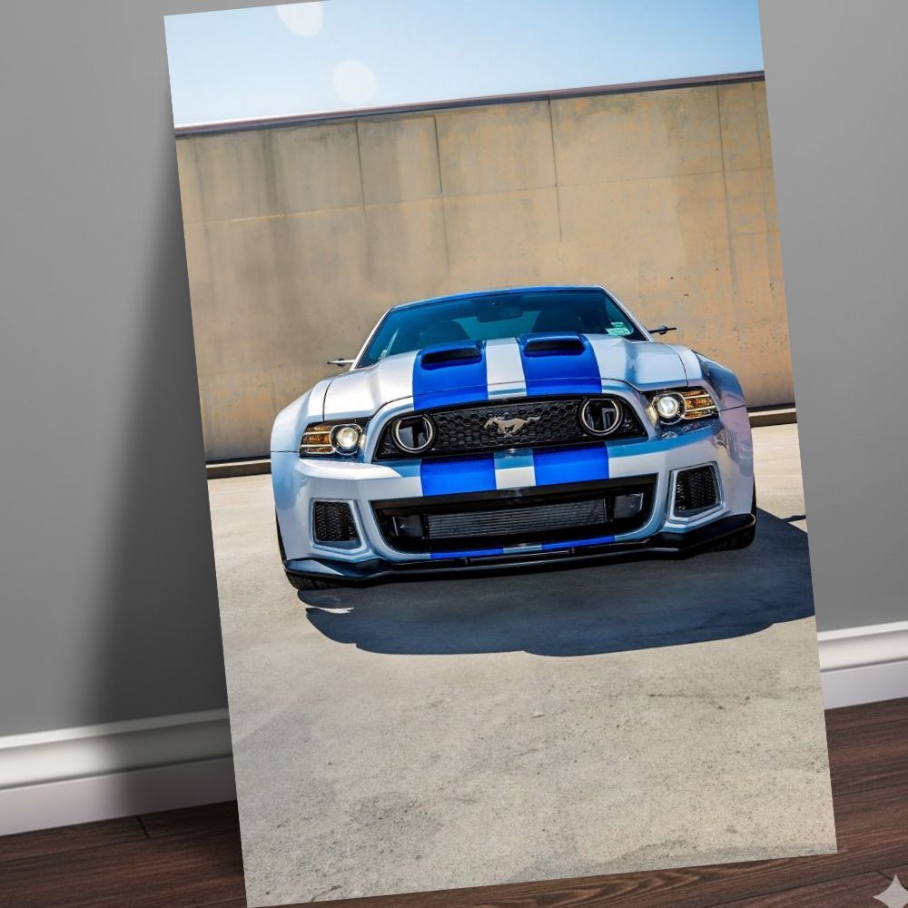 Placa Quadro MDF - Mustang  20x28cm - Poster Carros esportivos  tunning  muscle cars