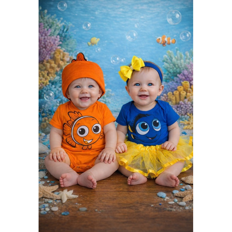 Body Temático Procurando Nemo e Procurando Dory, Com Opções Variadas, Mesversário Fantasia. em Oferta na Shopee