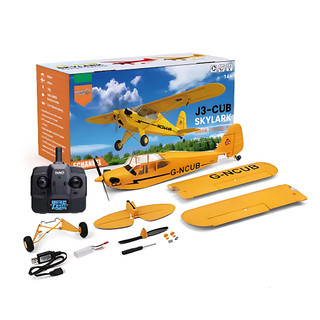 Avião RC WLtoys J3-A160 Cub Aeromodelo Grande Potente e Estável Barato para Iniciantes e Acrobacias