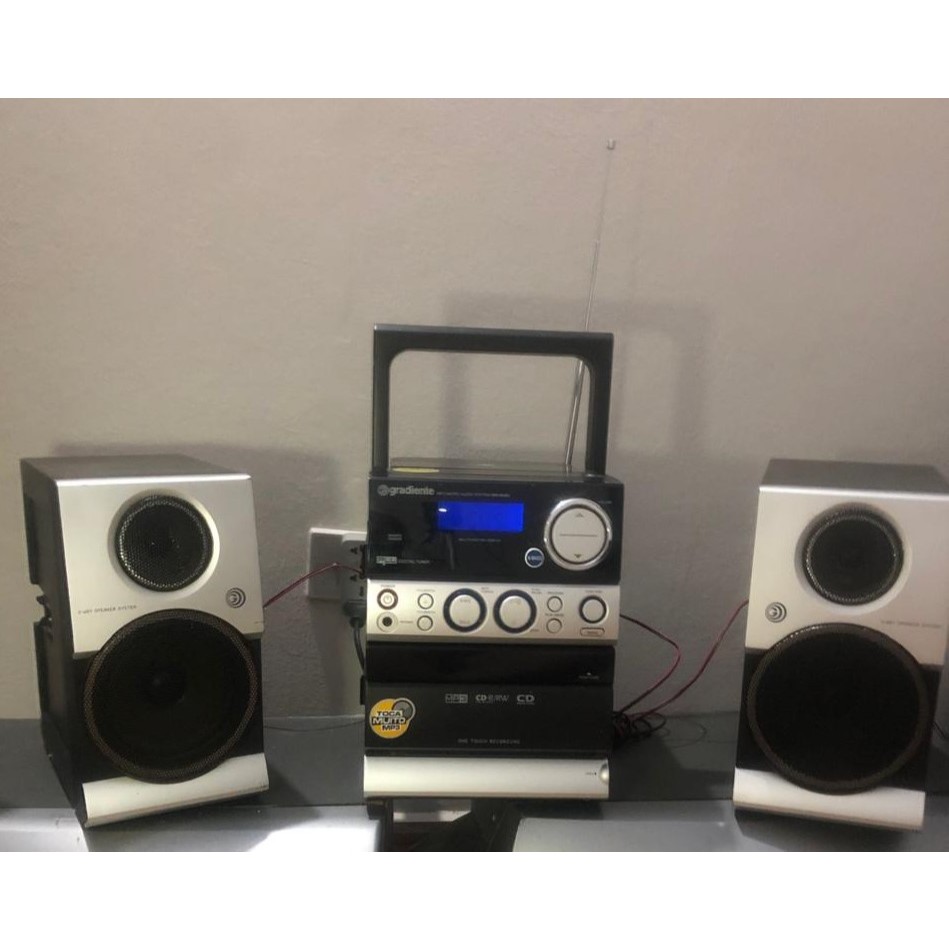 Mini System bombox Gradiente MS-M320 radio bluetooth usb som antigo