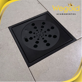 Ralo Grelha Preto Fosco Completo Aço Inoxidável 10x10cm em Oferta na Shopee