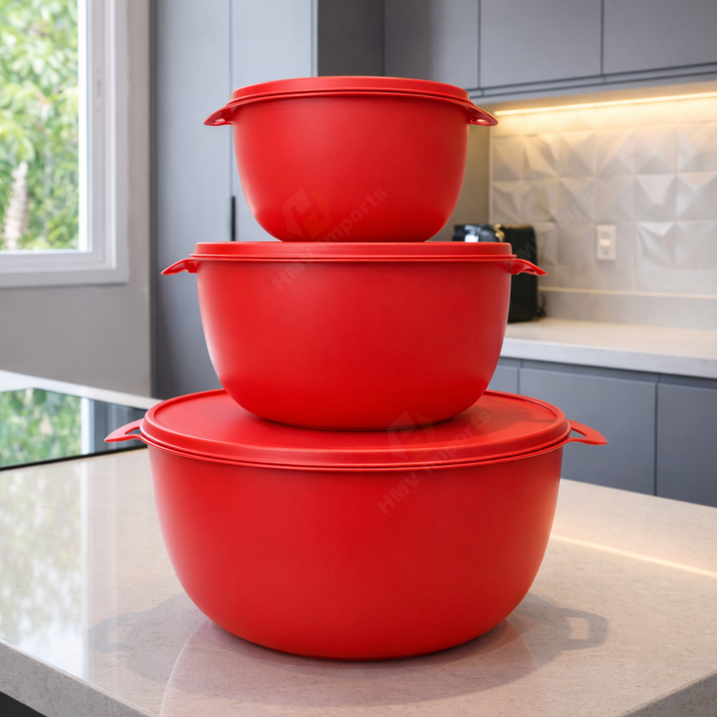 Kit 3 Potes Plásticos Bowl Redondo de 2800ml 1000ml 500ml BPA Free Freezer Microondas Para Alimentos em Oferta na Shopee