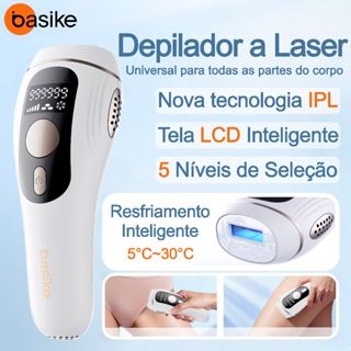 Basike Depilador Eletrico Feminino | IPL—Sensação Gelada e Sem Irritação, 5 Níveis, Depilação íntima em Oferta na Shopee