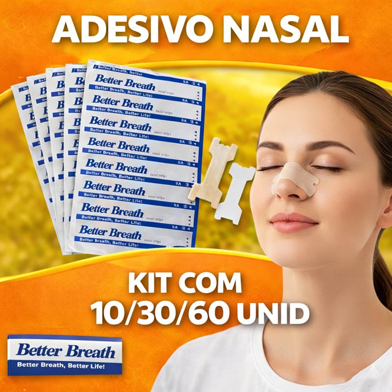 60 Kit Dilatador Nasal Anti Ronco Tira Nasal Adesivo Nasal Strips