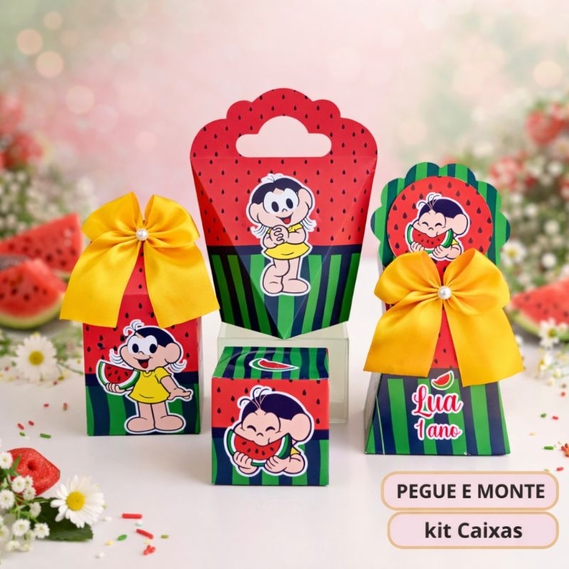 Kit Caixas Magali Personalizado - DESMONTADO - Lembrancinha de Festa - Aniversário - Decoração