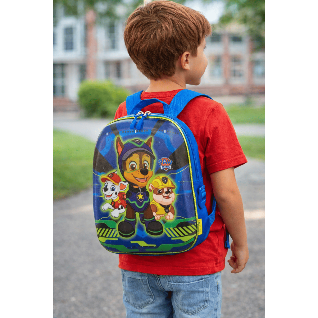 🎒 Mochila Infantil Patrulha Canina Chase Marshall Rubble Azul Escolar Leve Tamanho P Disney Animais