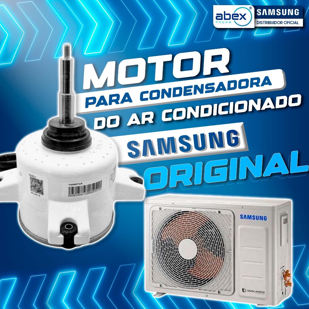 Motor Ventilador Condensadora Samsung 24000 Btus Ar24hsspasn DB31-00611D DB31-00512F Novo Original