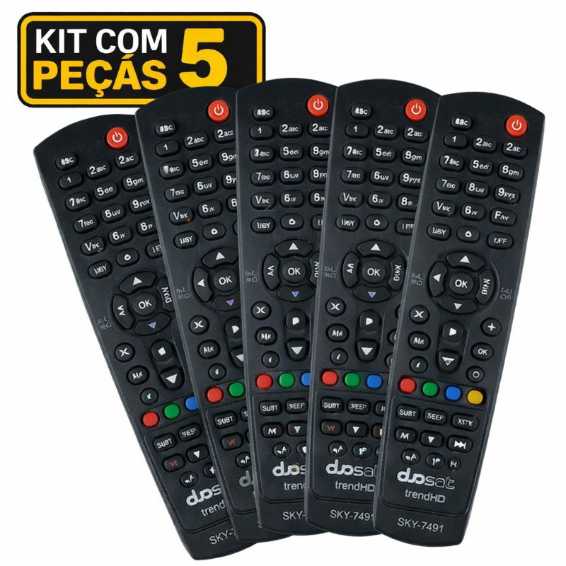 Kit 5 Peças Controle Remoto Le-7005 Trend HD Envio Rapido em Oferta na Shopee