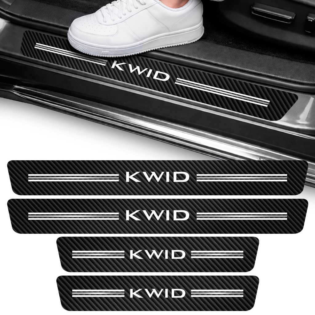 Kit Soleira Kwid Proteção Porta Vinil Adesivo Protetor Carro Hatch 4 Portas