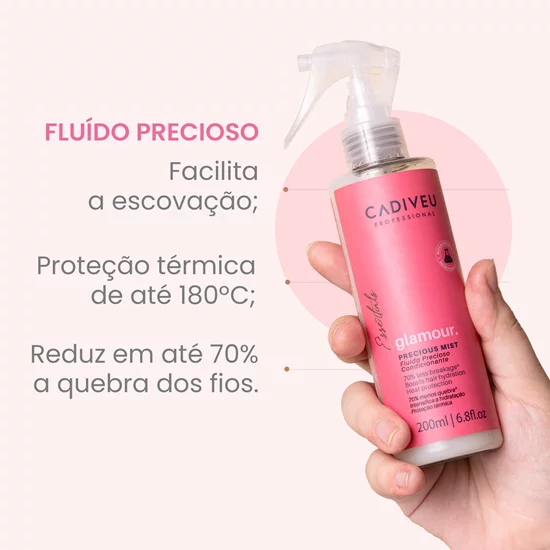Cadiveu Glamour Rubi Fluido Precioso Spray Anti-frizz - 200ml · foto 2
