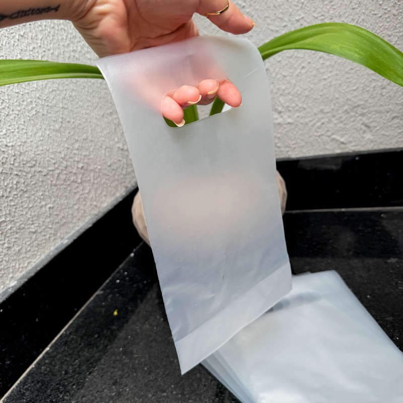 100 Sacolas Plásticas Transparente | Boca de Palhaço | Sanfonada | Linha Premium | Embalagem em Oferta na Shopee