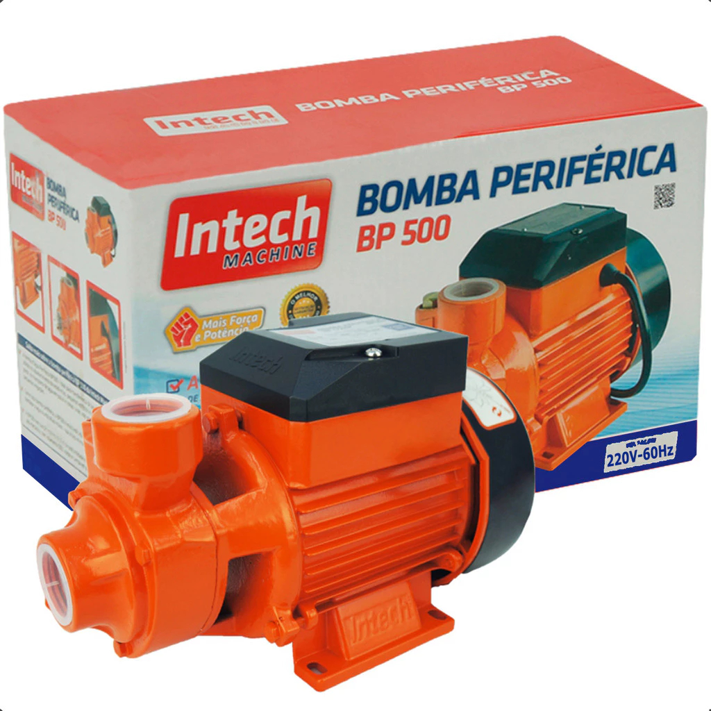 Bomba Periférica Intech Machine BP500 - Alta Durabilidade, Instalação Fácil, Água Limpa