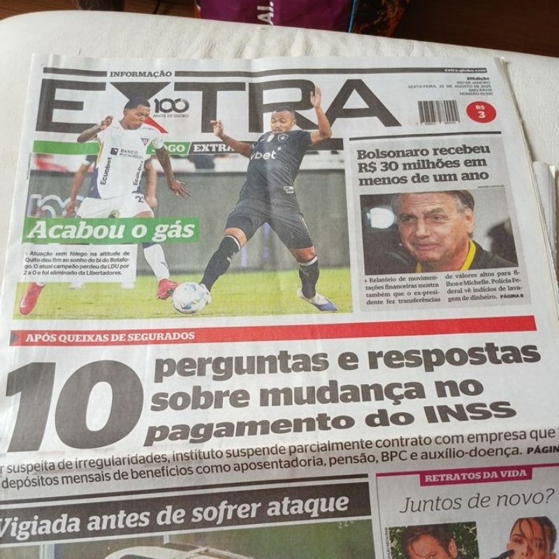 Jornal extra completo bolsonaro dado dolabella Wanessa Camargo Andressa suita Virgínia rodrigo santoro