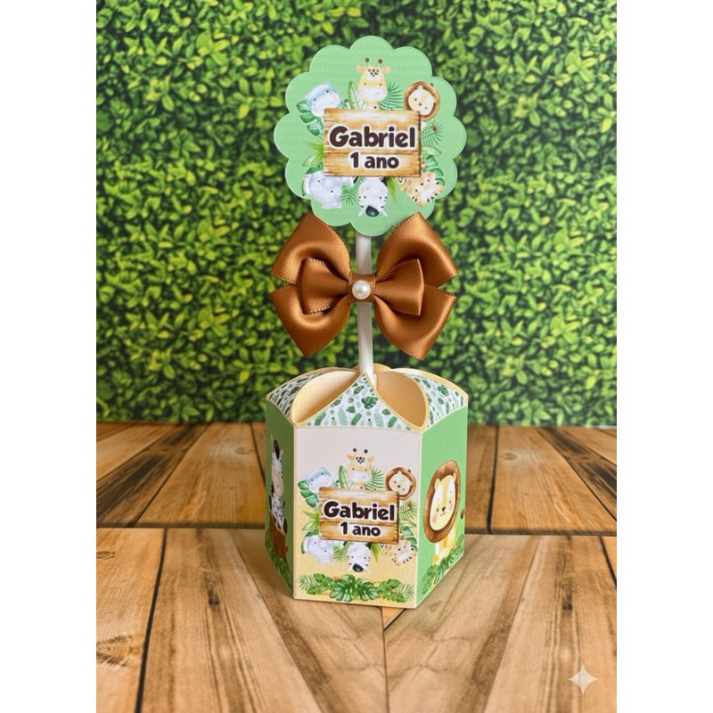 10 Unidades Centro de Mesa Safari Baby  Com Nome e Idade Personalizado Para Festa Lembrancinha em Oferta na Shopee