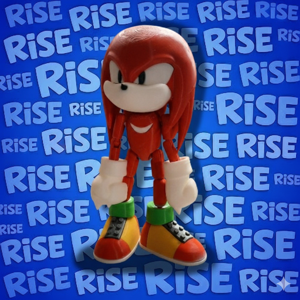 Boneco articulado Knuckles Sonic SHADOWS gamer ps5 ps4 xbox impressão 3d brinquedo imediato sega