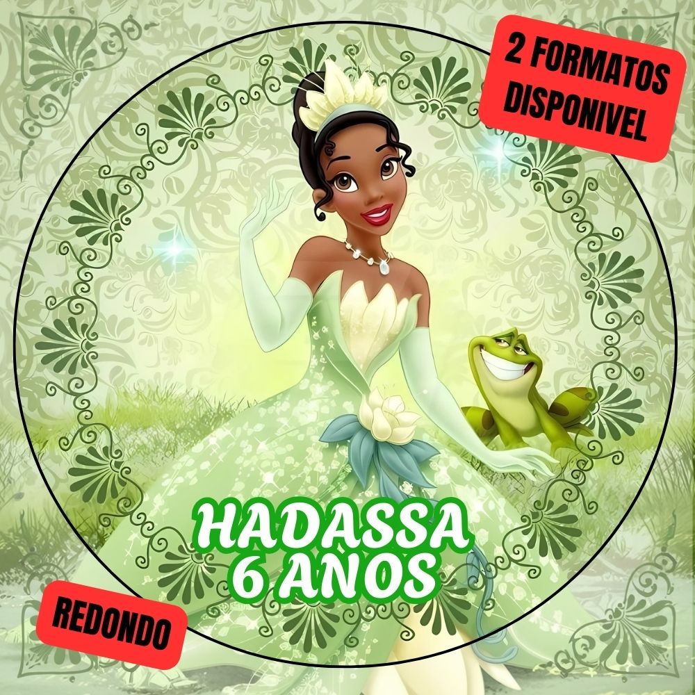 Kit  Etiquetas Adesivas Princesa Tiana Lembrancinha Mimo Decoracao personalizado Adesivo Aniversário Infantil