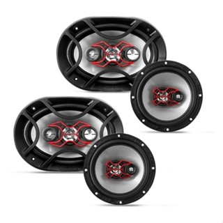 Alto Falante Bravox Kit Facil 6 + Triaxial Quadriaxial 6x9 Cor Preto Som Automotivo em Oferta na Shopee