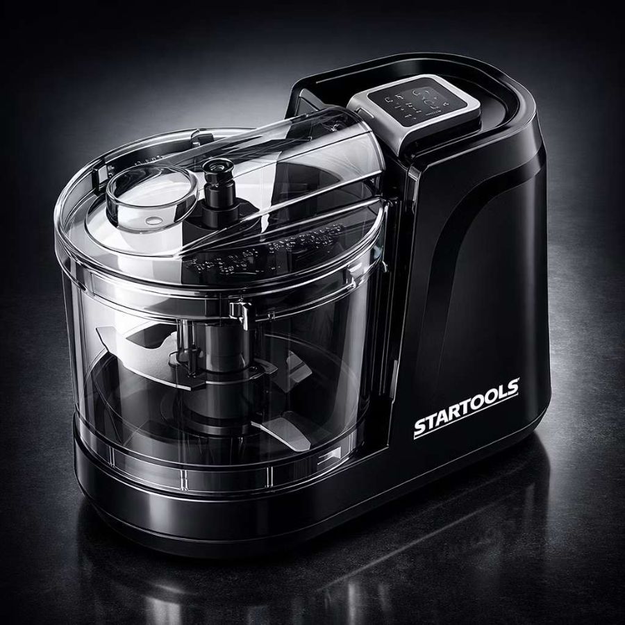 Mini Processador Elétrico 350ml 127V 100W Ou 220V 200W Triturador Compacto Alta Potencia Preto