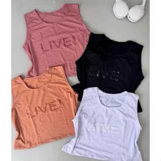 Cropped Fitness Sem Manga Poliamida Dry Fit Com Elastano Toque Gelado Academia em Oferta na Shopee