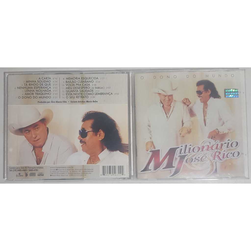 CD Milionário José Rico O Dono Do Mundo