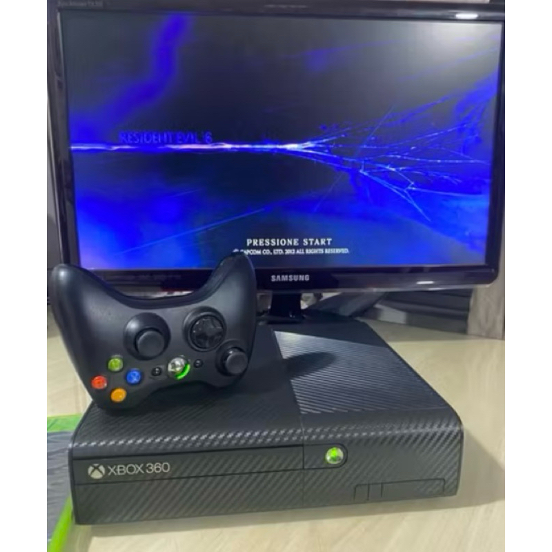 X Box 360 Slim ou Super slim 1 Controle Original 500 Gigas + Cabos + de 75 Jogos