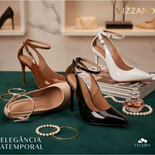 Sapato Feminino Vizzano Scarpin Salto Alto Fino Verniz Elegância em Oferta na Shopee