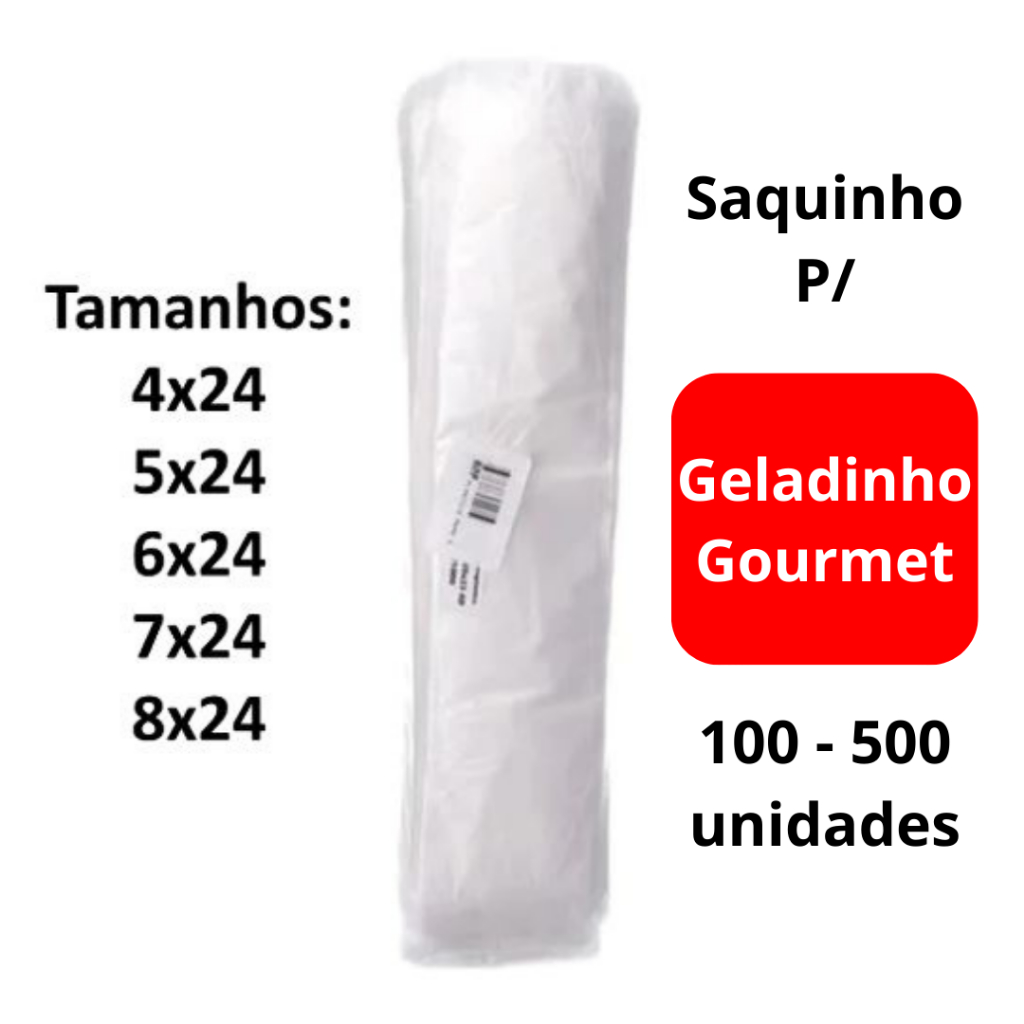 Saquinho Para Geladinho Gourmet Diversas Medidas em Oferta na Shopee