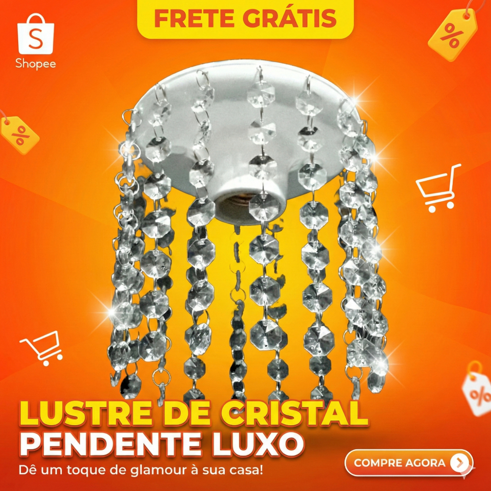 Lustre Plafonier Max Brilho - Sala - Cozinha - Economic