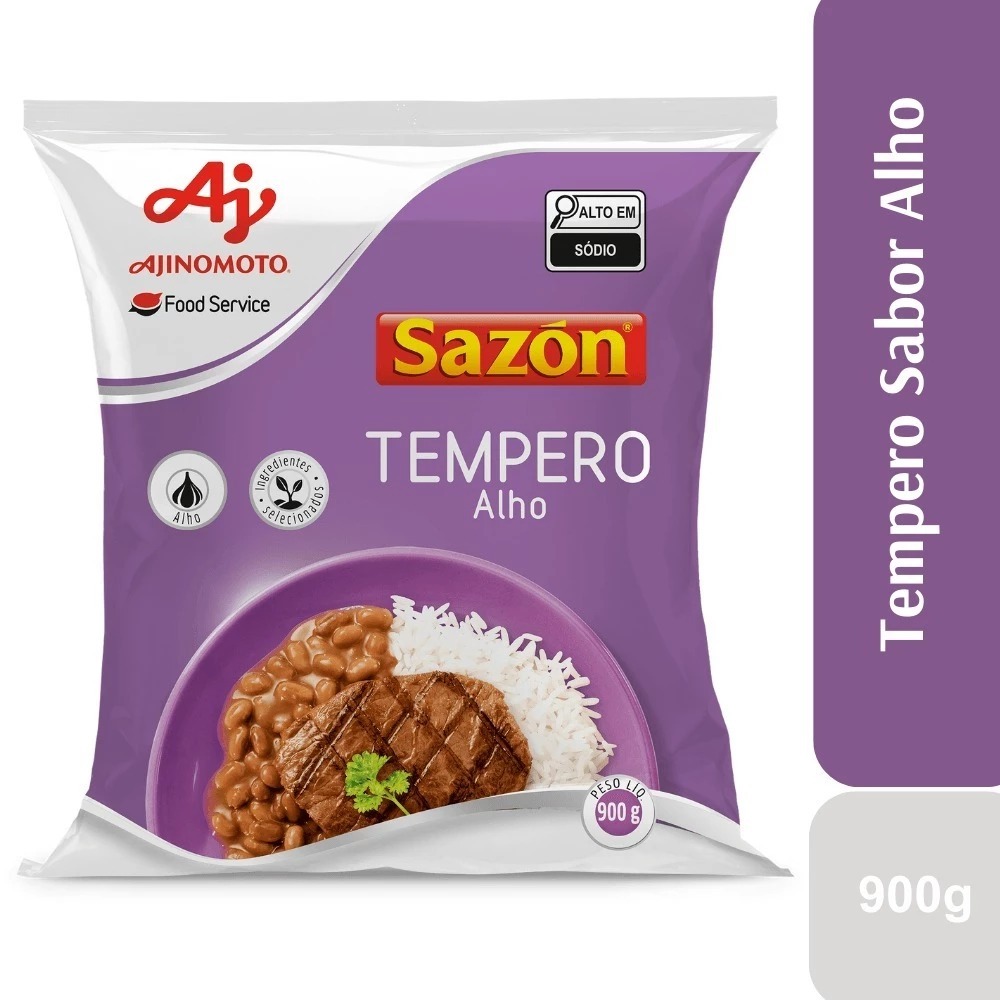 Tempero sazon profissional sabor de alho Ajinomoto 900G Tempero sazon profissional sabor de alho Ajinomoto 900G