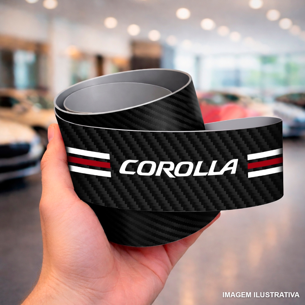 Kit Soleira Corolla Proteção Anti Riscos Vinil Adesivo Resistente Sedan 4 Portas Carro — imagem 2 de 2