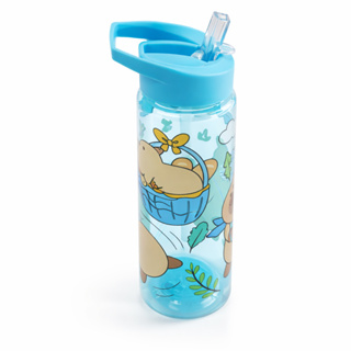 Garrafa Capivara 730ml com Canudo | Tampa Alça | Plástico PP | Infantil Escola em Oferta na Shopee