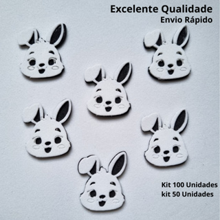 100 Apliques EVA Coelho Páscoa | Corte a Laser | Ideal para Artesanato e Lacos Pet | Envio Rápido em Oferta na Shopee