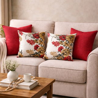 Kit 4 Capas de Almofada Gorgurinho 45x45cm Estampadas Modernas Floral Com Zíper em Oferta na Shopee