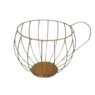 Xícara Porta Capsula de café Dispenser em formato de xícara Decorativa em Ferro Dourado em Oferta na Shopee