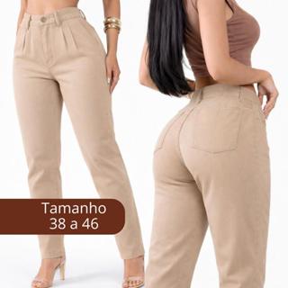 Calça Feminina Jeans Black  Marmorizada  Mom  100% Algodão PREMIUM ALTO PADRAO 36 ao 46 em Oferta na Shopee