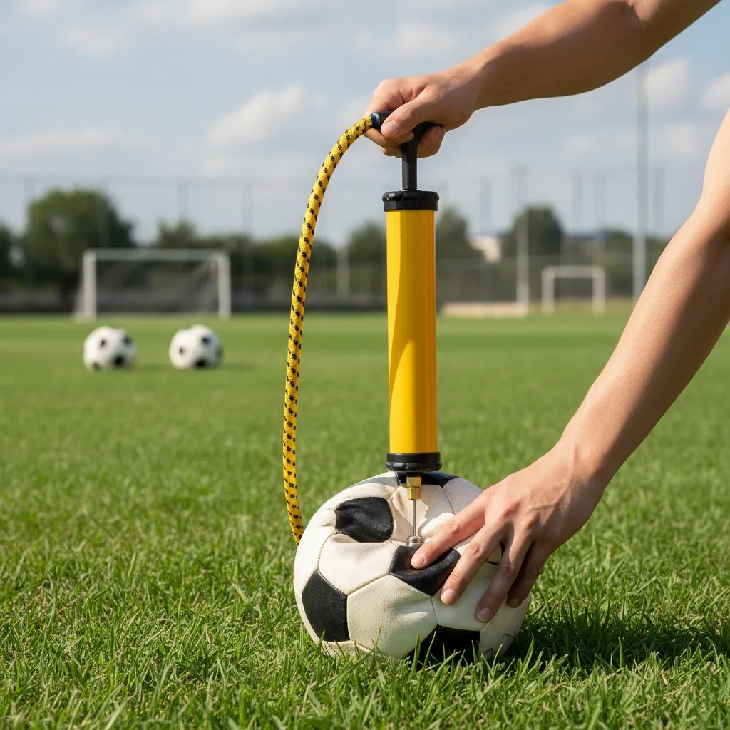 Bomba Ar Manual 24cm Encher Bola Pneu Boia 2 Bicos Bicicleta Colchão Portátil Inflável Futebol Volei
