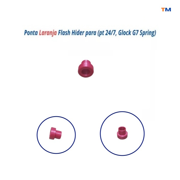 Ponta Laranja Flash Hider para (pt 24/7, Glock G7 Spring). faço medidas por encomenda consultar.