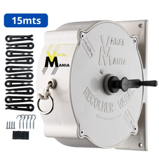 Varal de Parede Discreto Recolhível Retrátil N1º do Brasil 15 Metros em Oferta na Shopee