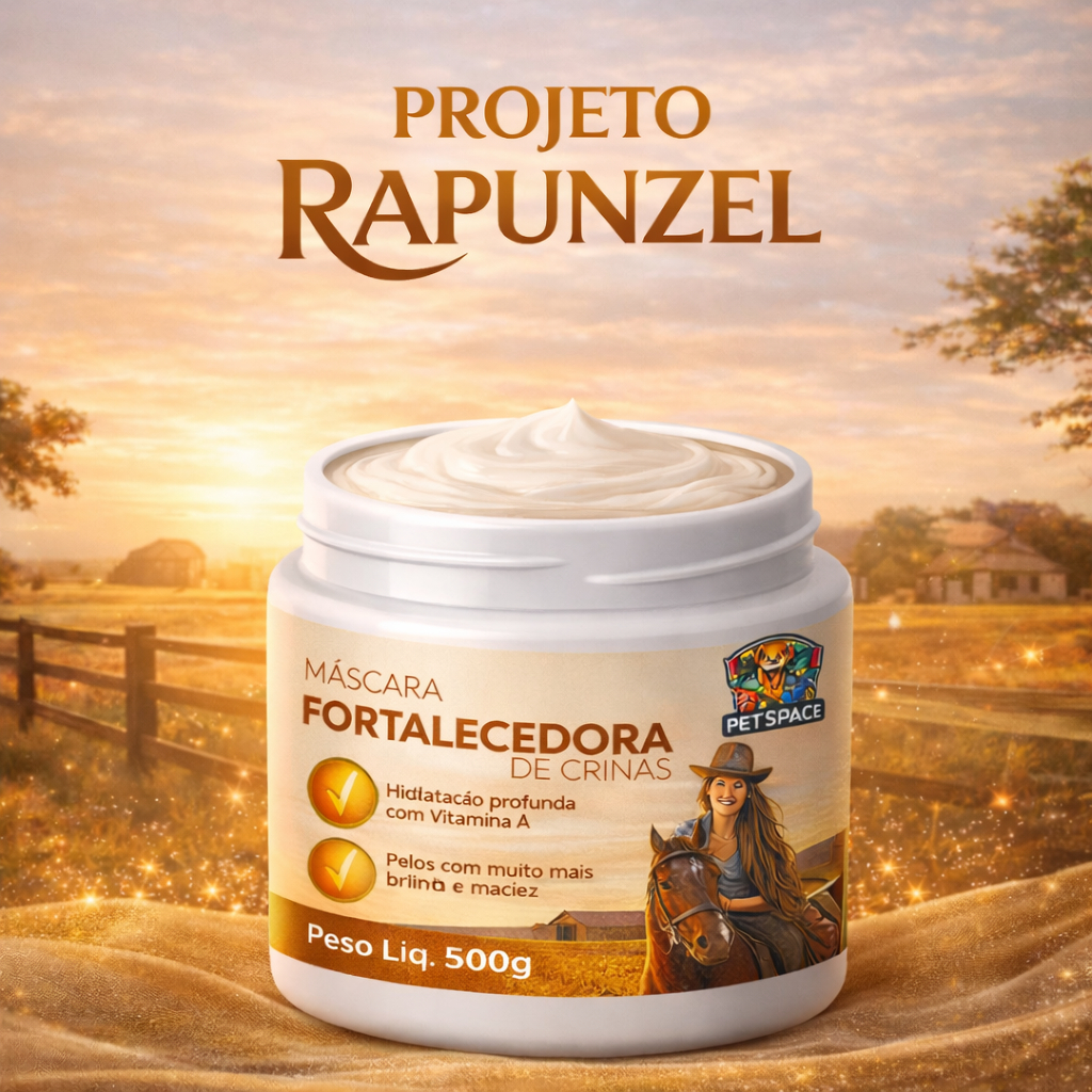 Máscara de Cavalo Cresce Cabelo tiktok Hidratante Fortalecedora Anti Quebra Projeto Rapunzel 500g