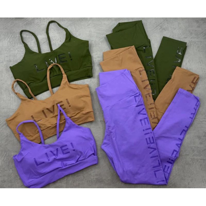 Conjunto Fitness Poliamida Premium Top E Legging Cintura Alta Blackout Academia