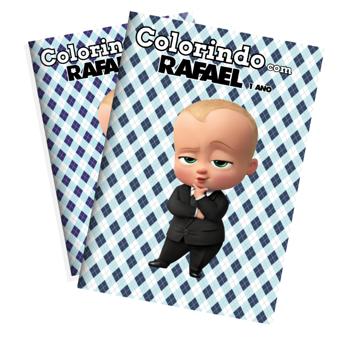 Kit Livrinhos de Colorir Personalizados • Poderoso Chefinho • Lembrancinha Festa Infantil