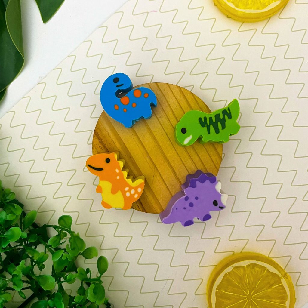 Borracha Ponteira Divertida Dinos - Yin's em Oferta na Shopee