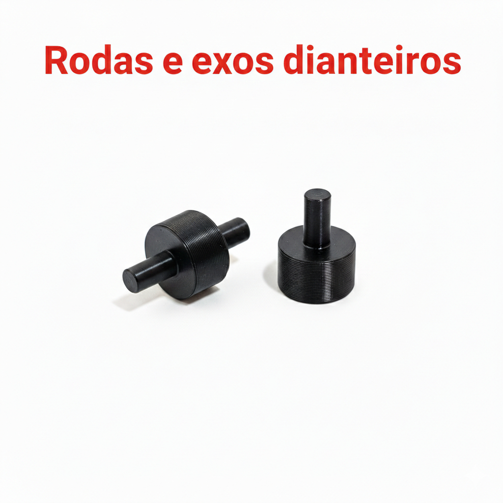Rodas dianteiras + eixos compatível com Aspirador midea vsb15b peça de reposição 2 unid.