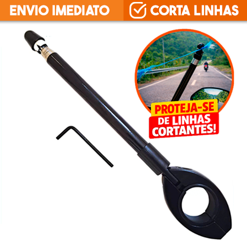 Antena Corta Pipa em Aço Inox Retrátil Anti Cerol para Moto - 6 Estágios - Fixação no Guidão em Oferta na Shopee