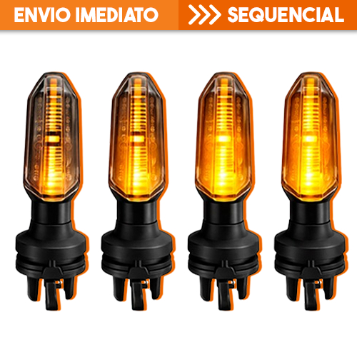 Piscas Moto Seta Led Sequencial Kit 2 ou 4 Fan 160 Titan 150 Twister CB250 XRE300 Titan em Oferta na Shopee