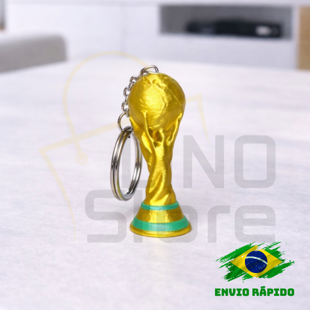 Kit chaveiro Miniatura Troféu Copa do Mundo FIFA 2026 | Lembrancinha Taça Copa | Atacado e Revenda