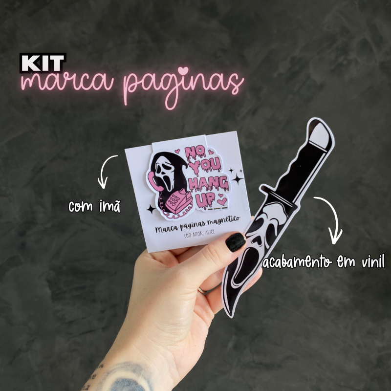 Kit marca páginas + magnético | Diversos temas